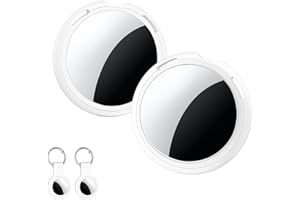 CYBERDOT Air Tracker Tags-2 Pack [Apple MFi Certified] Smart Bluetooth Item Finders Pair with Apple Find My (IOS Only)Worldwide Real Time Tracking Locator Waterproof for Key Kid Pet Backpack Wallet Dog Luggage