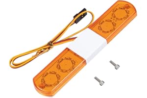 MOCHALIGHT RC Car Light LED Flash Lights Alarm Lamp Compatible for 1/14 Tamyia Truck Dump Drift Trx-4 Trx-6 Scx-10 1/10 RC Crawler 115mm yellow