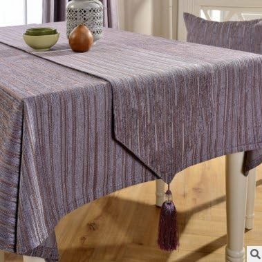 Hctina Tablecloth Cover Cloth Gray Stripe Rectangular Cofe and Cover Cloth 120X120cm Table Mats