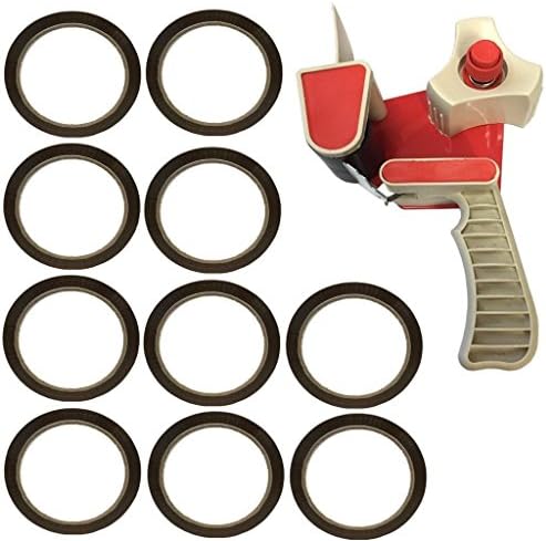 10 Rolls PLUS Dispenser Gun. 10 Rolls of Brown Parcel tape (48mm x 66M) Plus Dispenser Gun.
