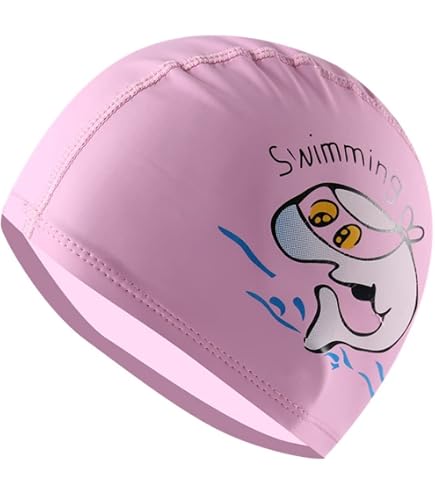 Bonnet De Bain Tissu Rose Unisexe - Extensible, Confortable, Sèche Vite, Pour Femme Et Homme