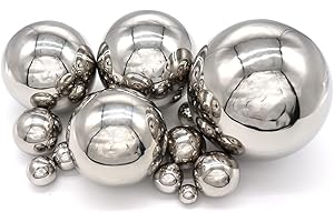 Tucireat Boules de Regard en Acier Inoxydable 15 Boule Décorative Boules de Jardin pour Extérieur Boule Creuse Polie Gazing Globe Sphères Creuses Boules en Acier Inoxydable pour Deco Jardin 16-120 mm
