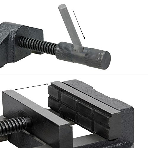 ECD Germany Maschinenschraubstock 150mm Tischbohrmaschine Schraubstock Werkbank - 3