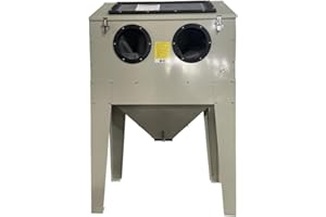 BPAC Cabine de Sablage 220L - Microbilleuse ou Sableuse - Cabine Sablage Pour Atélier - Gants Renforcés Compris - Dimensions 84 x 55 x 55 cm