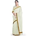 KIN & TIN KERALA Women's Kasavu Cotton Saree With Blouse Piece|Kasavu Cotton Saree With Blouse Piece