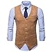 Produktbild TWBB Herren Weste Corduroy Tuxedo Passen Pullover Jacke Mit Knopf Formal Waistcoat Schlank Ohne Ärmel Oberteile Tops