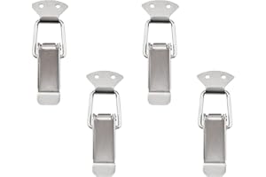 INCREWAY Lot de 4 loquets à bascule à ressort en acier inoxydable, pour boîte à outils, valises, 110 x 35 mm