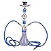 Produktbild DXP Wasserpfeife Shisha Hookah mit 2 Schläuchen ca.55cm inkl. Kohlezange und Zubehör NEU JYH04 schwarz (Blau)