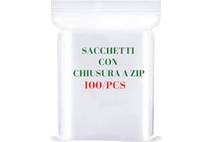 D A H B E L L Bustine trasparenti richiudibili | buste trasparenti con chiusura | sacchetti plastica richiudibili | sacchetti con chiusura zip resistenti con chiusura a zip piccoli per alimenti imballaggi 12x18