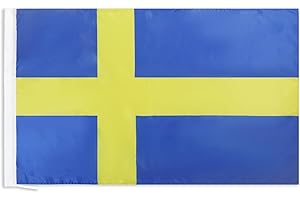 AZ FLAG - Flagge Schweden - 150x90 cm - Schwedische Fahne 90 x 150 Cm Scheide Für Mast - Flaggen Feiner Polyester