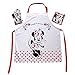 Produktbild Das Geschenk für den Walt Disney Minnie Mouse Fan: Kochschürzenset mit Minnie Maus Mini Minie Schürze 100% Baumwolle