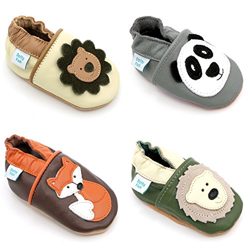 Weiche Baby und Kleinkind Lederschuhe – Jungen und Mädchen – Tiere - 2