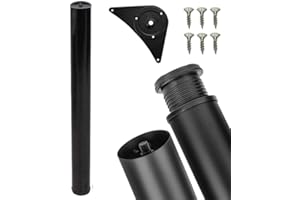 STOLMET Noga stołu z regulacją wysokości metalowa noga biurka 1100 mm czarna