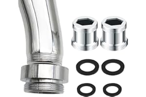 BUENTYA 2PCS Metal Faucet Adaptor, Brass Aerator Adapter 20mm Male Thread to 22mm Male Thread Length Extension Tap Aerator Connector with 4 Gaskets for Faucet Water Purifier Adapter Aerator (M20-M22)