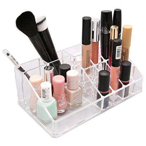 TRESKO® Acryl Organizer für Make-up, Kosmetik, Schmuck, Schminke, Accessoires, Aufbewahrungsbox mit Schubladen, Organisator für Lippenstift, Lipgloss, Nagellack, Make up- und Augenbrauenpinsel, Rouge, Halskette, Ringe und vieles mehr (6 Schubladen – JWYOGR-001) - 6
