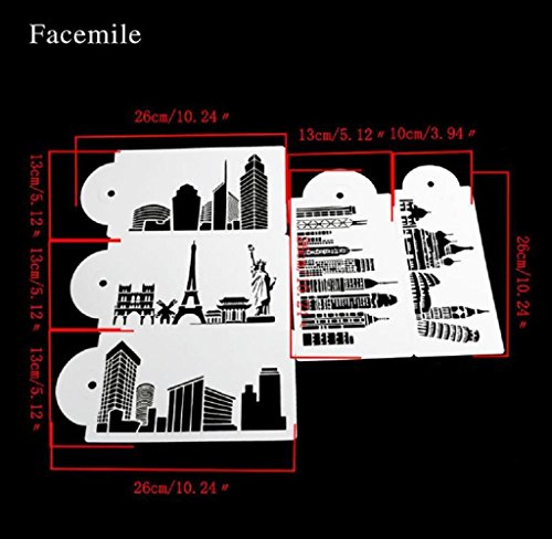 Amcool 5Stk DIY Geburtstagskuchen Spray Mould Dekorieren Druck Zucker Handwerk Modell - 5