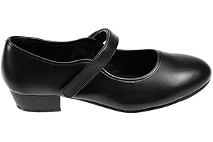 Starlite Backflip PU Hook and Loop Strap Tap Shoe, Low Heel