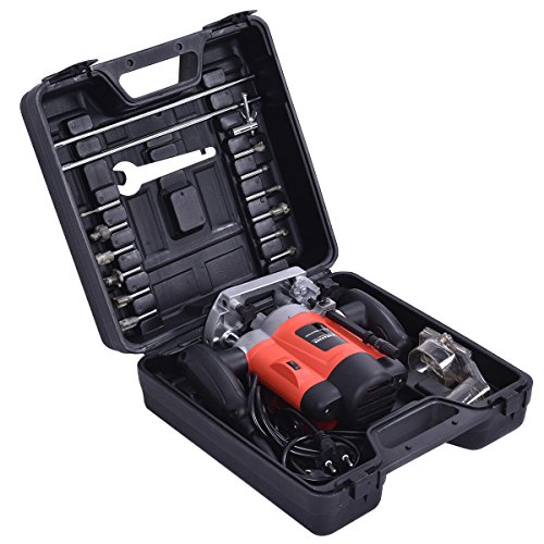 Oberfräse Fräsmaschine Hand Kanten Fräser mit Fräsköpfe 230V Kabelkanal 1200W mit Koffer - 7