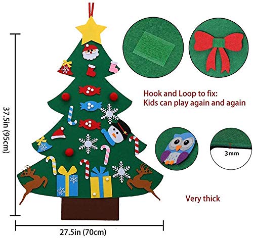Albero Di Natale 70 Cm.Decorazioni Per Interni Addobbi E Decorazioni Per Ricorrenze Uniquestore Diy Albero Di Natale In Feltro 26 Pezzi Ornamenti Rimovibili Diy Fai Da Te Con Felt Christmas Tree Set Per Bambini Natale Regali Home Porta Parete