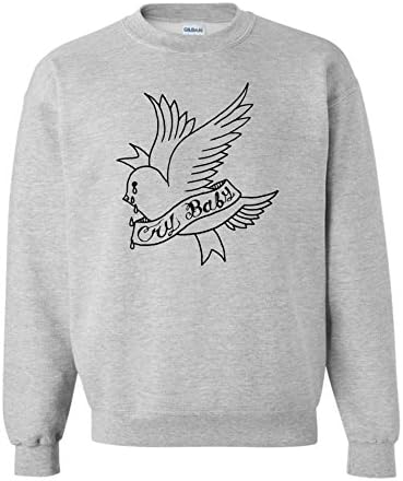 Ram Clothing LIL Peep Cry Baby Grey Sweatshirt (Small)