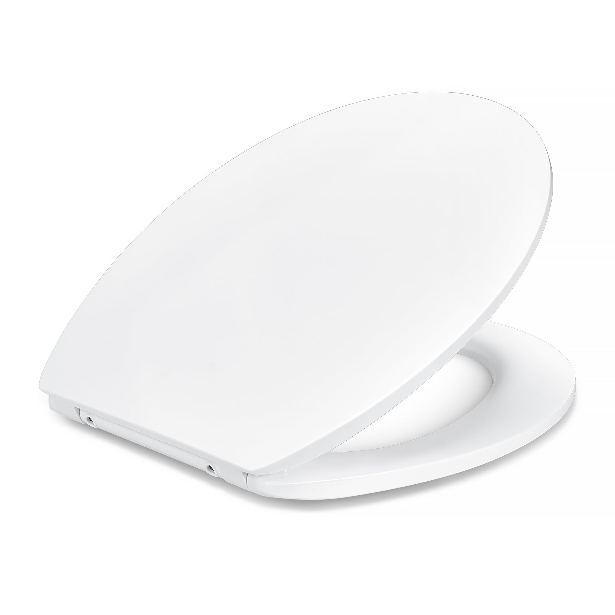 Amazon Basics Toilettensitz O-Form, Soft-Close-Funktion, Schnellverschluss-Scharniere, Universalgröße, Antistatische Urea- und Porzellanbeschichtung, Weiß - 1