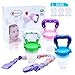 Produktbild 3PCS Baby Fruchtsauger Schnuller,  Silikon Nippel Fresh Food Milch Knabber Feeder Fütterung Werkzeug Safe Baby Supplies Spielzeug, Enthält 3pcs L Größe Silikon Sacs, Schnullerkette