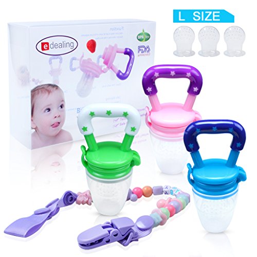 Edealing New Nipple Fresh Food Milk Nibbler Feeder Feeding-Tool Sichere Baby & Supplies Spielzeug Packung mit 3
