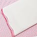 Oliver B Scallop Crib Skirt- White w/Fuchsia Trim by Oliver B