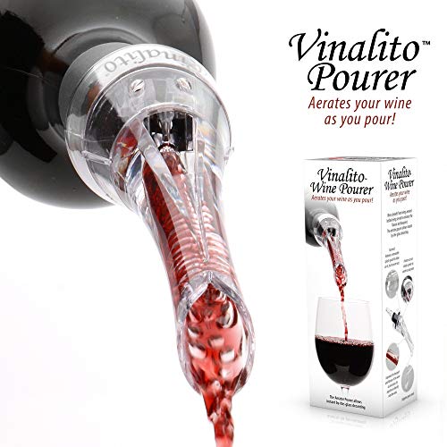 Gift House International Vertedor y aireador de Vino Vinalito, Transparente