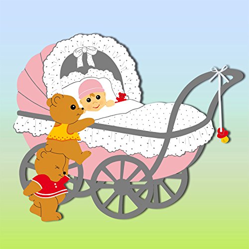 Fischer Fensterbild HALLO BABY ! / Bastelpackung / ca. 37×32 cm / zum Selberbasteln / Basteln mit Papier und Pappe - 3