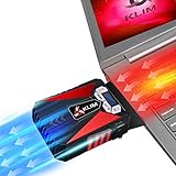 KLIM Cool Universaler Kühler für Spielekonsole Laptop PC – Hochleistungslüfter für schnelle Kühlung - USB Warmluft-Abzug (Rot)