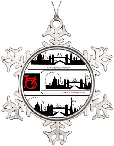 Xmas Trees Decorated City of London Bromton Badge Christmas Snowflake Ornament Designs Brompton