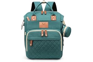 LAZY LACES MADRECITA™ Baby Nappy Changing Bag With Changing Station, High Capacity Waterproof Backpack, Built-in USB Port, Wet Pocket Travel, Foldable Baby Bed