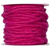 10m Wollschnur mit Juteseele Wollband Wolle Dekowolle Filzkordel D ca. 5mm, Farbe:creme - 2