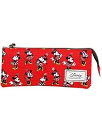 Disney Minnie Cheerful Estuche Portatodo con 3 Cremalleras Escolar Làpices de colores Necesser