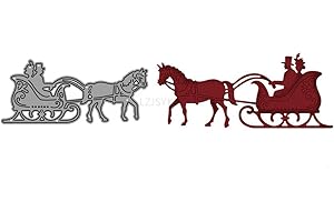 LZJSYKDQ KDQ1510 Matrices de découpe en métal en forme de calèche de cheval pour la fabrication de cartes, le scrapbooking, les albums, les fêtes, les mariages, les festivals, la décoration