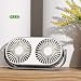 Produktbild ToDIDAF Mini USB Tischventilator, Doppelkopf, 360 Umdrehung, Auto-Desktop-Kühlung, USB-Aufladung - Rosa/Grün/Grau (Grau)