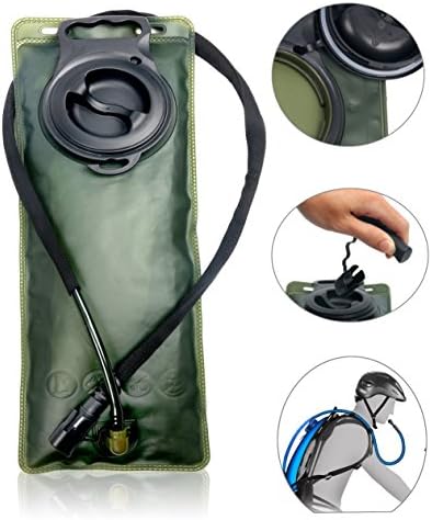 YaeTact Hydration Bladder Leak Proof Water Reservoir, Military Water Storage Bladder Bag, BPA Free Hydration Pack Replacement, for Hiking Biking Climbing Cycling Running (2L)