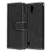 Produktbild Samsung Galaxy S4 Hülle, Chreey Matt Leder Tasche Retro Handyhülle Magnet Flip Case mit Kartenfach Geldbörse Schutzhülle Etui [Schwarz]