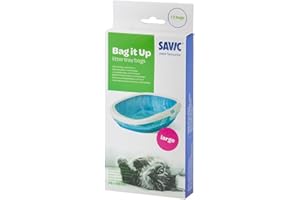 GNCPETS Savic Tasche 46x40 Die ideale Lösung für die Hygiene von Katzen und die Beseitigung von Gerüchen in Tabletts - hygienischer Wechsel des Katzenstreu - 1 Packung (1 x 12 Beutel)