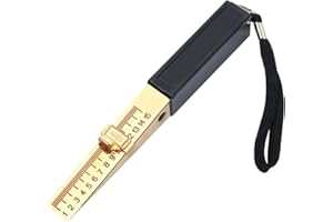 AUCANNIO Fire Door Gap Gauge 0.5mm Feeler Gauges 0.5-15mm for House Engineering Inspection Flatness Measuring Contour Gauge Profile Tools Wedge Shaped Vernier Metric Ruler