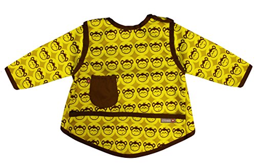 Pop-In Close Coverall Bib (6-18 months, Yellow Monkey)