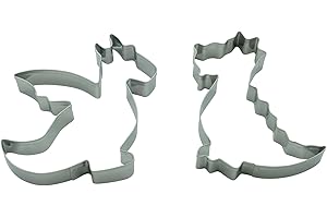 BekkiB - Set di 2 tagliapasta "Drago" – Stampini per biscotti a forma di drago in acciaio inox – Per cuocere biscotti – 8259