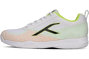 HUNDRED Blade Lite Non Marking Badminton Shoes | Unisex | Material: Knitted Upper & Rubber Sole | Perfect for Squash Table Tennis Basketball & Indoor Sports