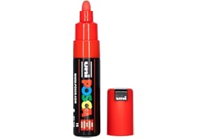 Uni-Ball 181321 - Marcatore POSCA con punta larga e rotonda, rosso