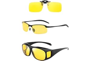 GTYHH 3 szt. proste okulary, okulary rowerowe, okulary do jazdy nocnej, okulary przeciwodblaskowe, wiatroodporne okulary i okulary piaskowe, czarne, Taglia unica