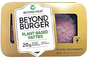 NESHA MARKET Beyond Meat Burger | Hamburguesa 100% Vegetal | Plant Based | Sin Gluten | Sin Soja | Vegano | 2 porciones (227g)
