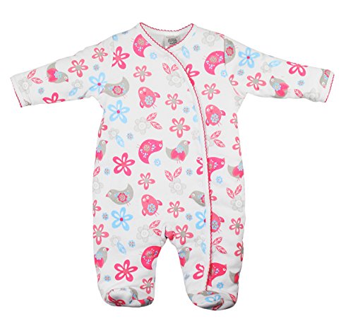 BABYTOWN Baby Girls Boys Padded Pramsuit Sleepsuit Coat Printed Bird or Dog