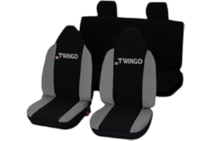 Lupex Shop twingo N. Gc Housses de siège Auto, Noir/Gris Clair