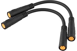 COOKIBLEND Câble de conversion à 3 broches pour levier de vitesse - Connecteur étanche M8 - Câble d'extension pour vélo électrique - 132 mm de long - Noir (femelle)